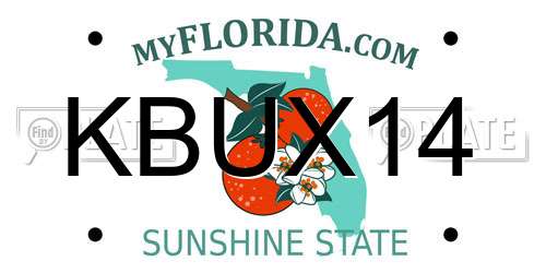 KBUX14 Florida License Plate