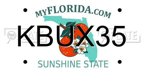 KBUX35 Florida License Plate