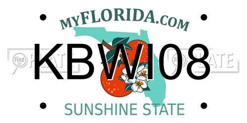 KBWI08 Florida License Plate
