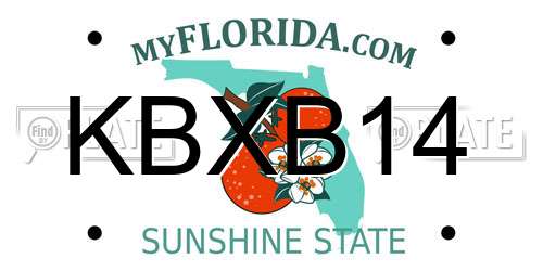 KBXB14 Florida License Plate