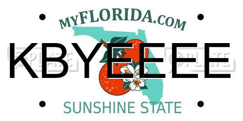 KBYEEEE Florida License Plate