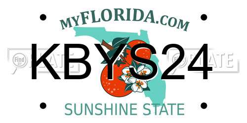 KBYS24 Florida License Plate