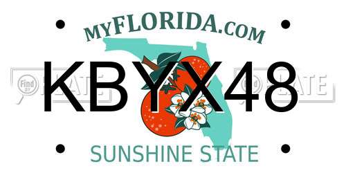 KBYX48 Florida License Plate