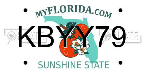 KBYY79 Florida License Plate