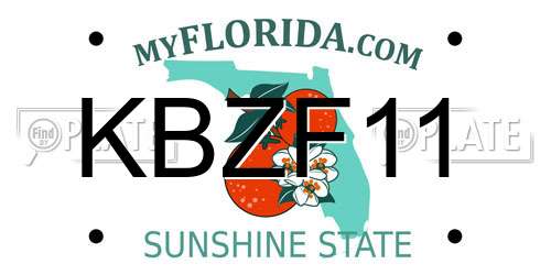 KBZF11 Florida License Plate