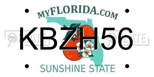 KBZH56 Florida License Plate