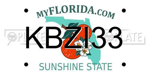 KBZI33 Florida License Plate