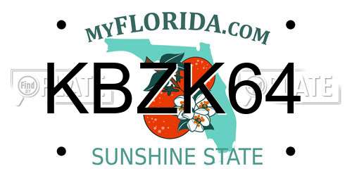 KBZK64 Florida License Plate
