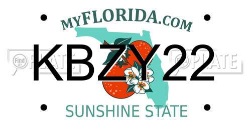 KBZY22 Florida License Plate