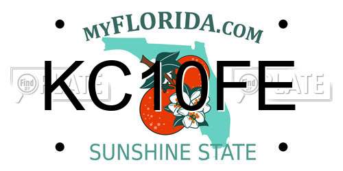 KC10FE Florida License Plate