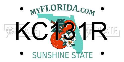KC131R Florida License Plate