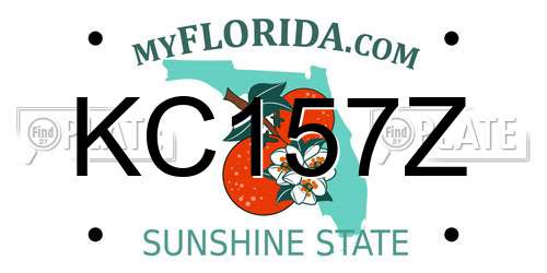 KC157Z Florida License Plate