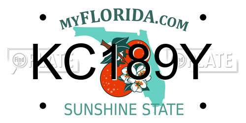 KC189Y Florida License Plate