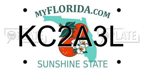 KC2A3L Florida License Plate