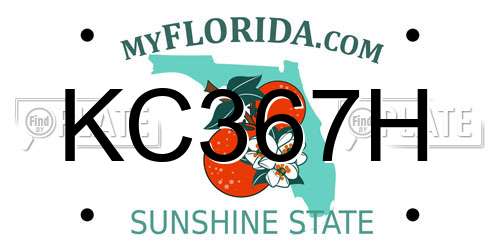 KC367H Florida License Plate