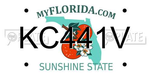 KC441V Florida License Plate
