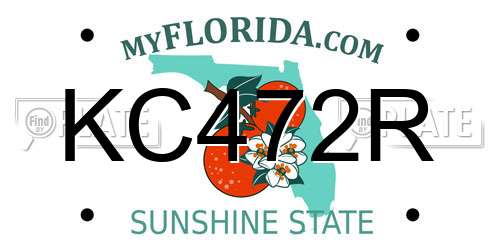 KC472R Florida License Plate