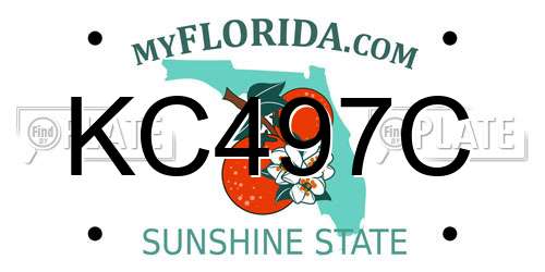 KC497C Florida License Plate