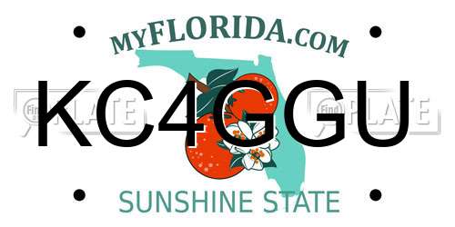 KC4GGU Florida License Plate