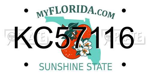 KC57116 Florida License Plate