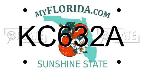 KC632A Florida License Plate
