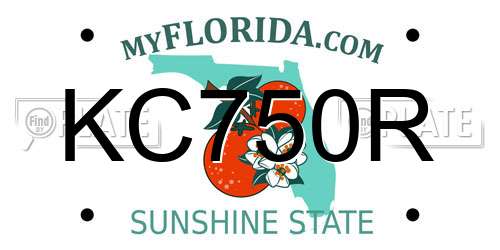 KC750R Florida License Plate