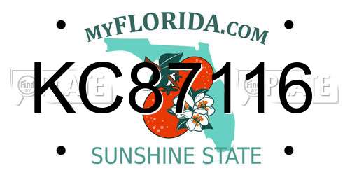 KC87116 Florida License Plate
