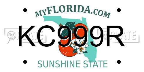 KC999R Florida License Plate