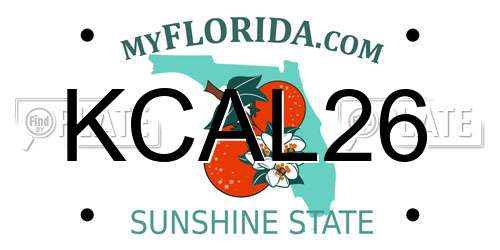 KCAL26 Florida License Plate