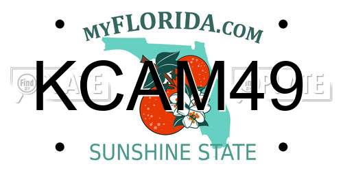 KCAM49 Florida License Plate