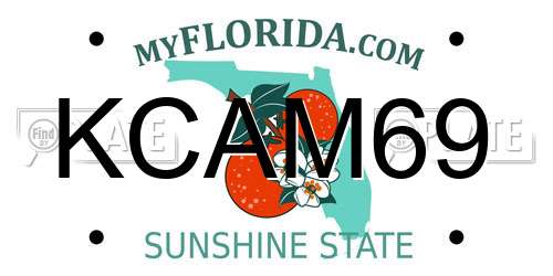KCAM69 Florida License Plate