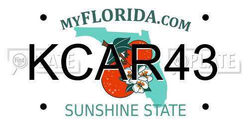 KCAR43 Florida License Plate
