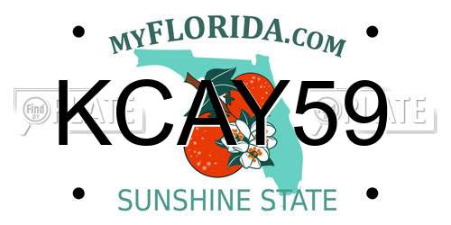 KCAY59 Florida License Plate