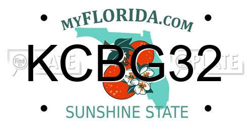 KCBG32 Florida License Plate