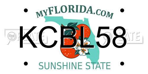 KCBL58 Florida License Plate