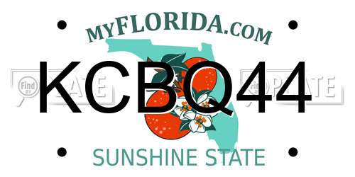 KCBQ44 Florida License Plate