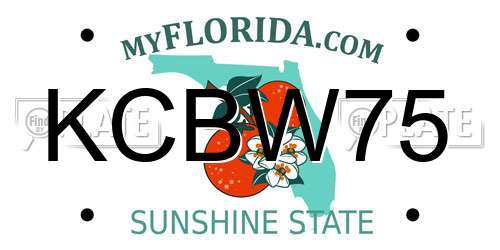 KCBW75 Florida License Plate