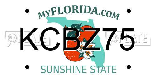 KCBZ75 Florida License Plate