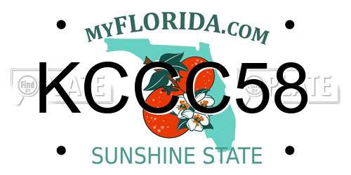 KCCC58 Florida License Plate