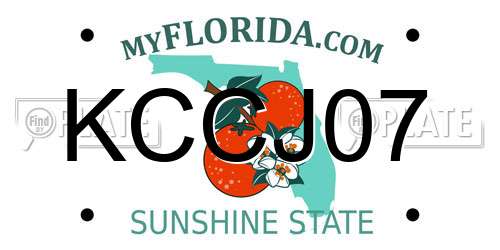 KCCJ07 Florida License Plate