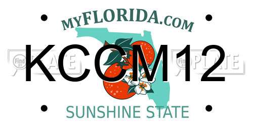 KCCM12 Florida License Plate