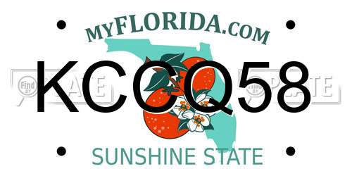 KCCQ58 Florida License Plate