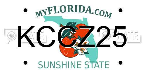 KCCZ25 Florida License Plate