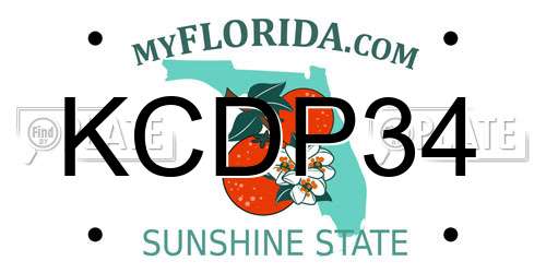 KCDP34 Florida License Plate