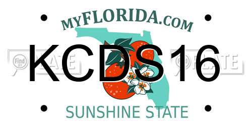 KCDS16 Florida License Plate