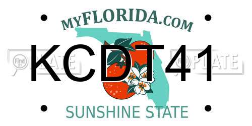KCDT41 Florida License Plate