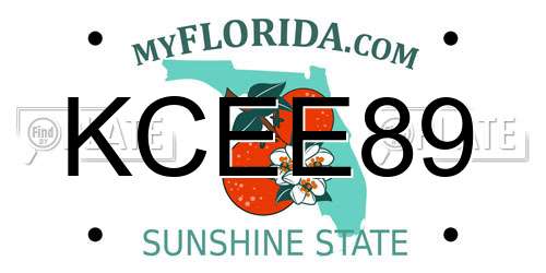 KCEE89 Florida License Plate