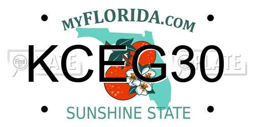 KCEG30 Florida License Plate