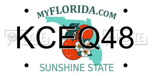 KCEQ48 Florida License Plate