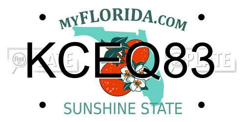 KCEQ83 Florida License Plate